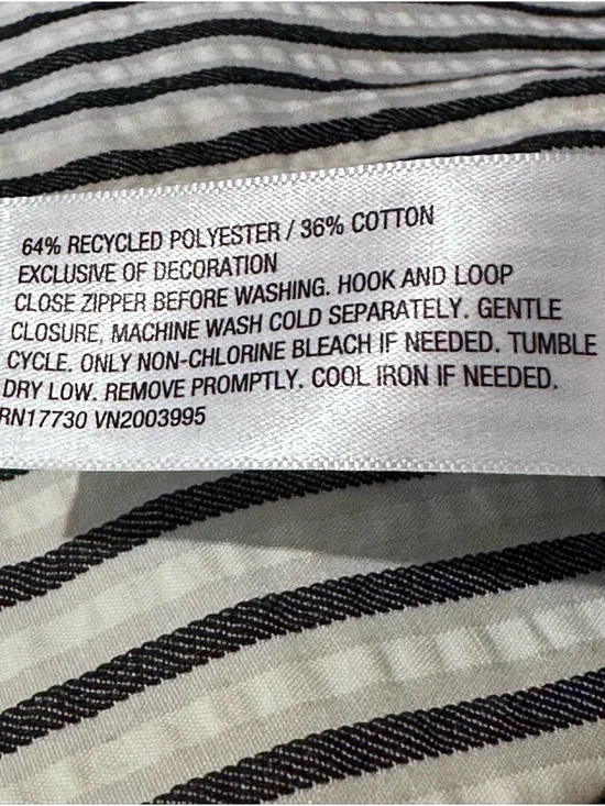 wild fable Black and White Vertical Stripe Mini Dress with Side Ties - Picture 4 of 6